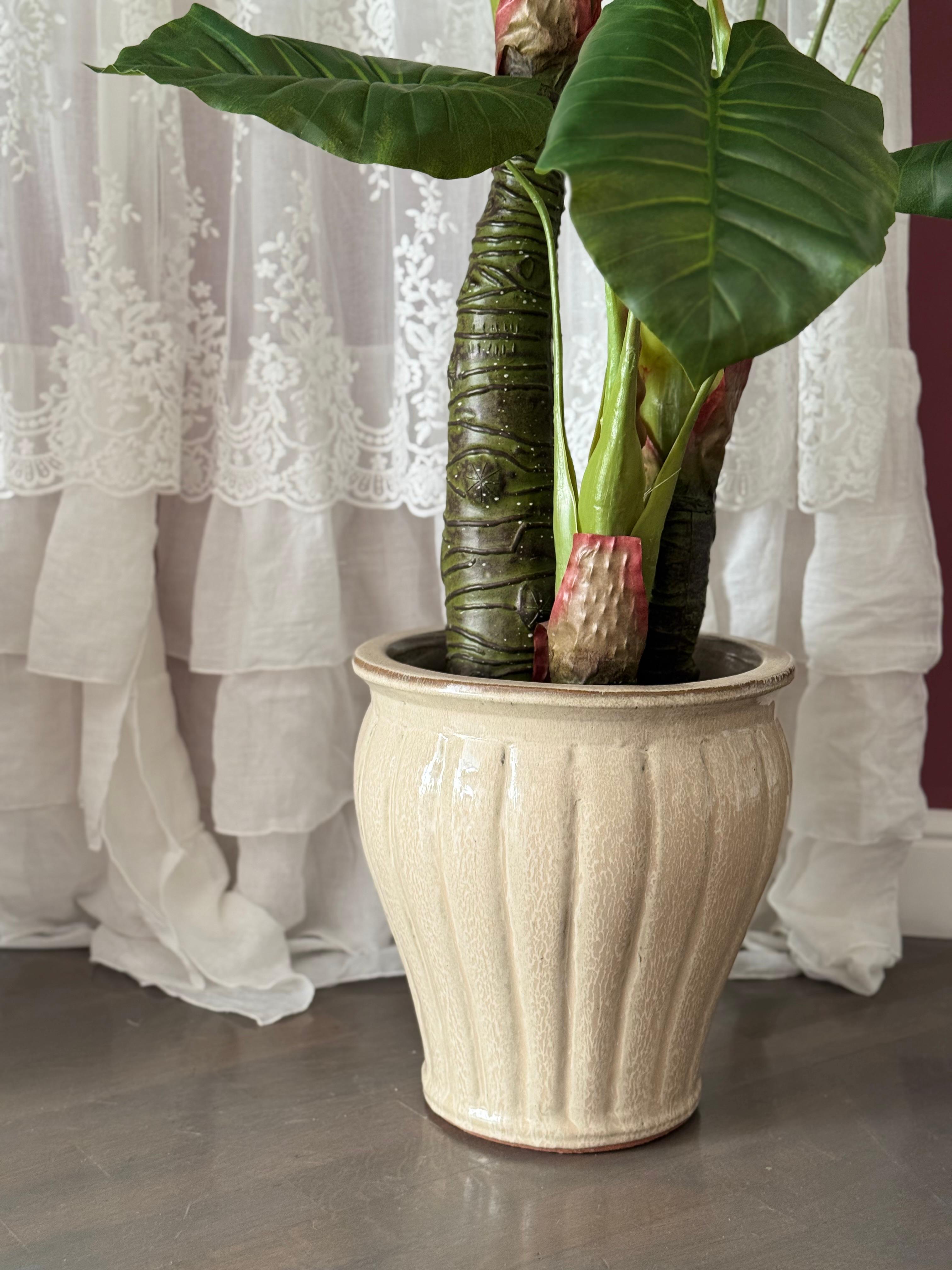 Vaso in ceramica beige - H.35x31 cm - EDG